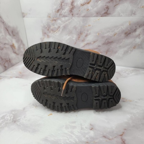 Sql Tie up sherpa interior faux suede combat boots - Picture 10 of 11